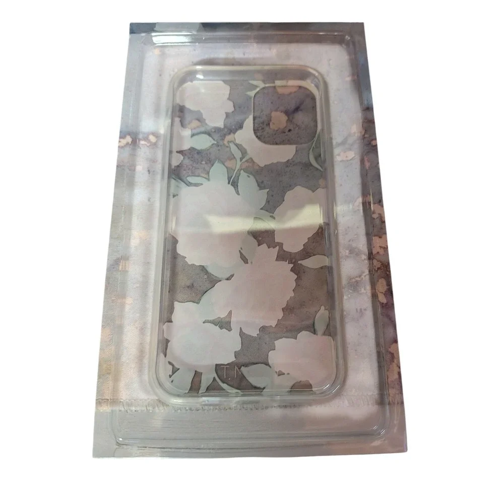 MVMT Pink Peony Floral Clear iPhone Case‎ Botanical Protective Cover New